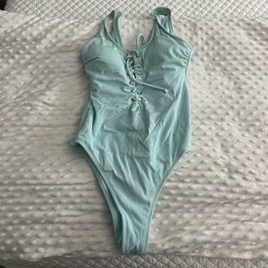 Blue One Piece Bathing Suit